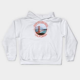 SAN FRANCISCO CALIFORNIA BADGE Kids Hoodie